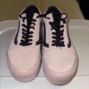 Vans Light Pink and Black Sneakers